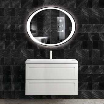 Мебель для ванной Art&Max Platino 90, подвесная, белый матовый