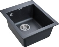Комплект Мойка Paulmark Kante 40 PM104249-BLM черный металлик + Измельчитель Bone Crusher BC 610-AS