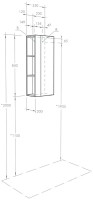 Шкаф AQUATON Терра 35х20 дуб кантри, антрацит, универсальный