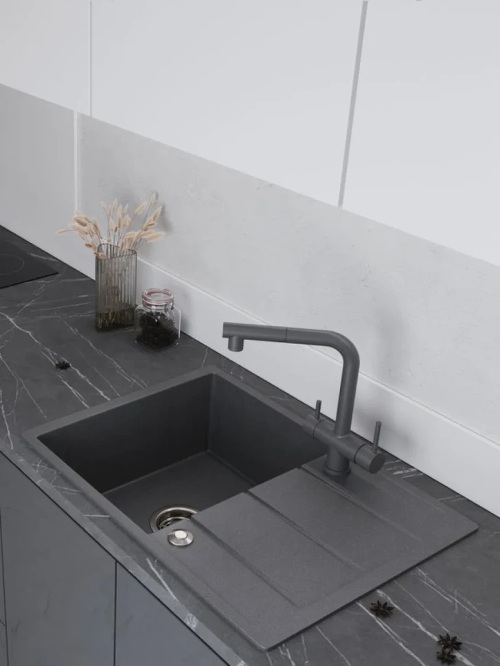 Мойка кухонная Emar Quartz EMQ-1700.Q антрацит