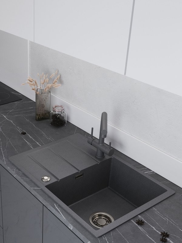 Мойка кухонная Emar Quartz EMQ-1700.Q антрацит