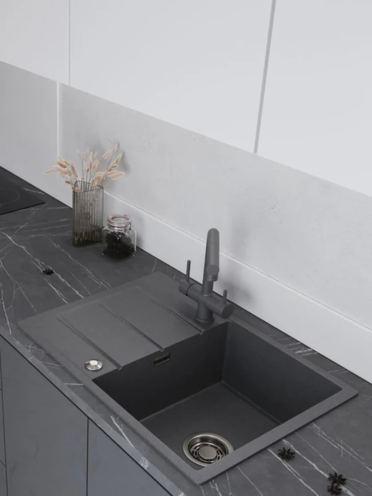 Мойка кухонная Emar Quartz EMQ-1700.Q антрацит