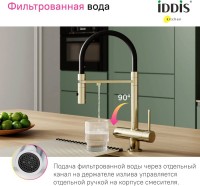 Смеситель для кухни IDDIS Ace ACEMGFFi05 матовое золото, с гибким изливом