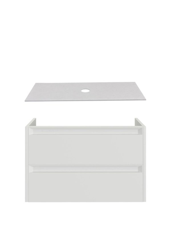 Тумба под раковину со столешницей Allen Brau Fantasy 2.0 100 матовый белый, столешница бежевая