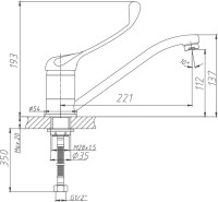 Смеситель для раковины Haiba HB4954 для медицинских учреждений