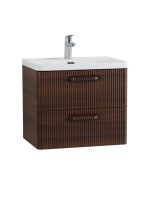 Тумба с раковиной BelBagno Due 60 ручки матовый темный никель, noce