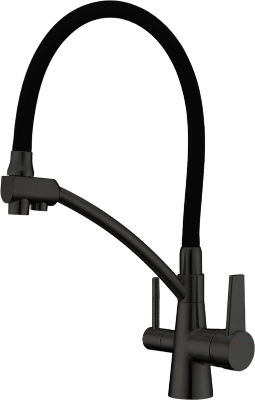 Смеситель для кухни Gappo G4398-16 с гибким изливом, черный