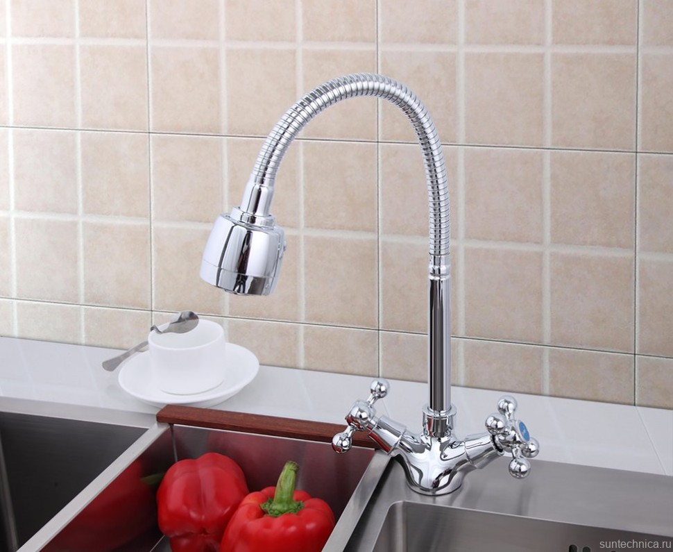 Смеситель для кухни Frap H19 F4319 с гибким изливом