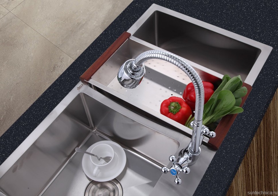 Смеситель для кухни Frap H19 F4319 с гибким изливом