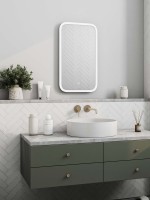 Зеркало CONTINENT Led Mini 40х70 см, сенсорное, с холодной подсветкой