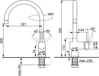 Смеситель для кухни Ulgran Quartz UQ-021 платина