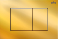 Комплект Унитаз подвесной Bauedge Bau Dream безободковый, с микролифтом + Инсталляция Bau Pro + Кнопка Stil, золото