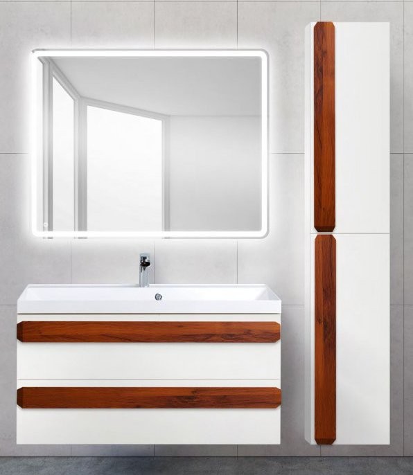 Шкаф пенал для ванной BelBagno Aurora 30 R bianco opaco (ручки на выбор)