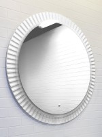 Зеркало круглое Comforty Мадрид 70 с подсветкой, бесконтактный сенсор, антизапотевание, матовое белое