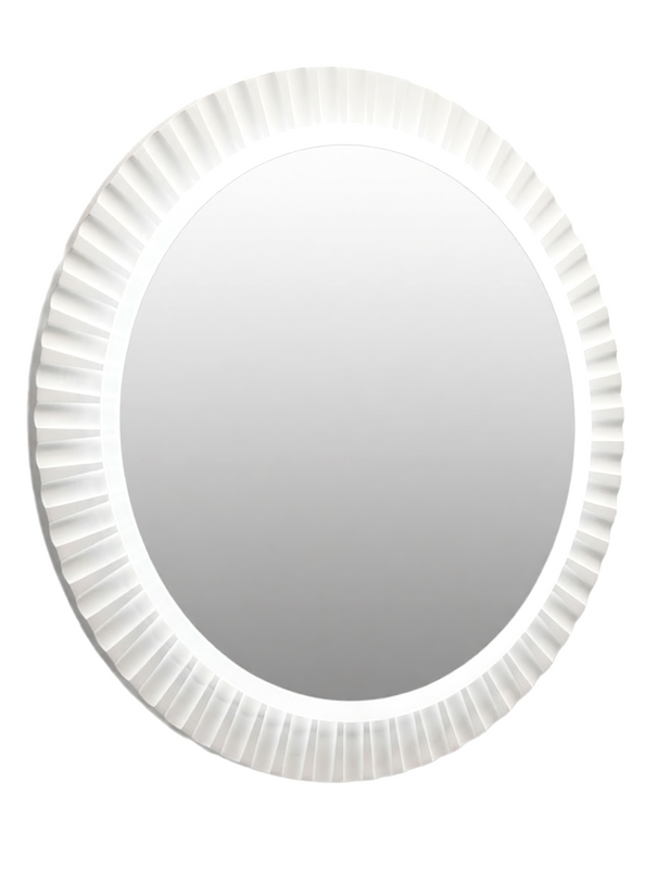 Зеркало круглое Comforty Мадрид 70 с подсветкой, бесконтактный сенсор, антизапотевание, матовое белое