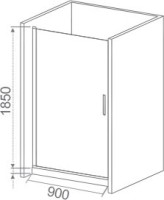 Душевая дверь в нишу Good Door Pandora DR90-C-CH