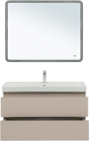 Тумба под раковину без столешницы Aquanet Вега 2.0 100 подвесная, бежевая матовая