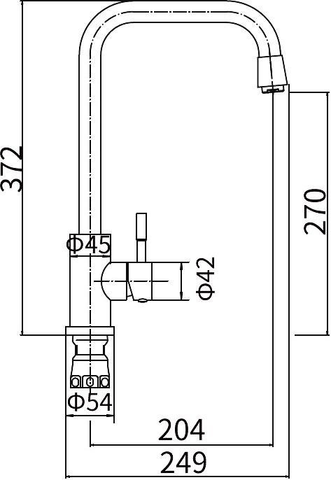 Смеситель для кухни Fashun A54909-A сатин