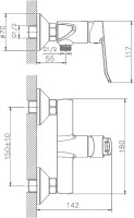 Гигиенический душ Haiba HB556 со смесителем