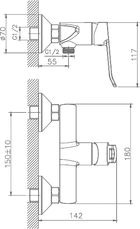 Гигиенический душ Haiba HB556 со смесителем