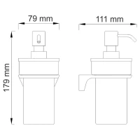 Набор Стакан Wasserkraft Glan K-5128 + Дозатор K-5199 Набор Стакан Wasserkraft Glan K-5128 + Дозатор K-5199