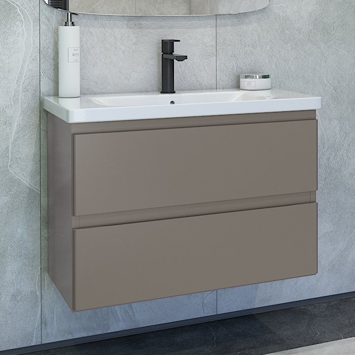 Тумба под раковину без столешницы Caprigo Forte 80 подвесная, айрон