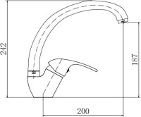 Смеситель для кухни Fashun A4103 хром