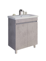 Тумба с раковиной Comforty Осло 70НД напольная, светлый бетон