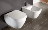 Комплект Унитаз подвесной Villeroy & Boch Subway 2.0 5614 R001 + Крышка 9M68 S101 с микролифтом, петли хром + Инсталляция Geberit Duofix Delta 458.149.21.1 с кнопкой смыва, хром + Звукоизоляция