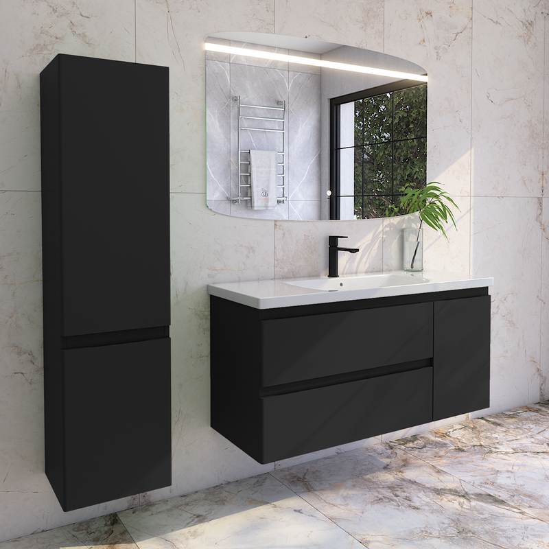 Мебель для ванной комнаты Caprigo Forte 120 R подвесная, черная