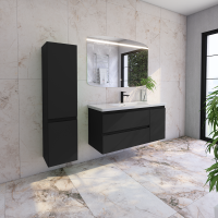 Мебель для ванной комнаты Caprigo Forte 120 R подвесная, черная