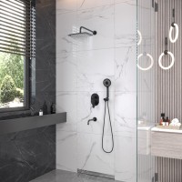 Душевой комплект Berges Ventas 3O 073010 С ВНУТРЕННЕЙ ЧАСТЬЮ, черный матовый