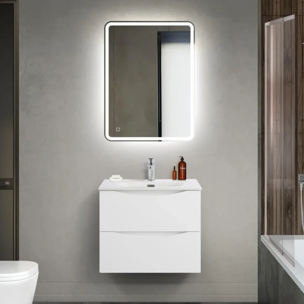 Тумба под раковину BelBagno Marino-cer-mini 60 подвесная, bianco opaco