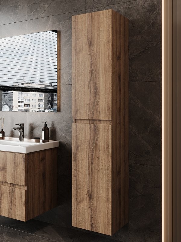 Шкаф-пенал для ванной Onika Дарон 30 дуб крафт золотой