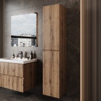 Шкаф-пенал для ванной Onika Дарон 30 дуб крафт золотой Шкаф-пенал для ванной Onika Дарон 30 дуб крафт золотой