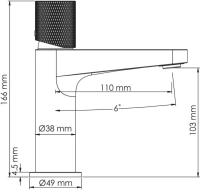 Смеситель для раковины Wasserkraft Schunter 8203 матовое золото PVD Смеситель для раковины Wasserkraft Schunter 8203 матовое золото PVD