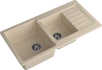 Комплект Мойка GranFest Practik P-980KL кашемир + Смеситель MEGA Ege MG-PL10 хром