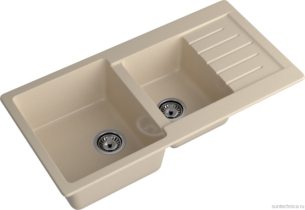 Комплект Мойка GranFest Practik P-980KL кашемир + Смеситель MEGA Ege MG-PL10 хром