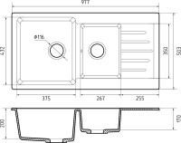 Комплект Мойка GranFest Practik P-980KL кашемир + Смеситель MEGA Ege MG-PL10 хром