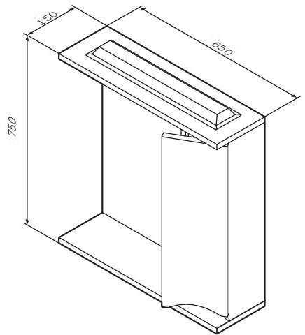 Зеркало AM.PM Like 65 R белый глянец