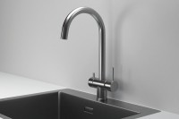 Смеситель для кухни Granula Kitchen Space 7104, сталь сатин