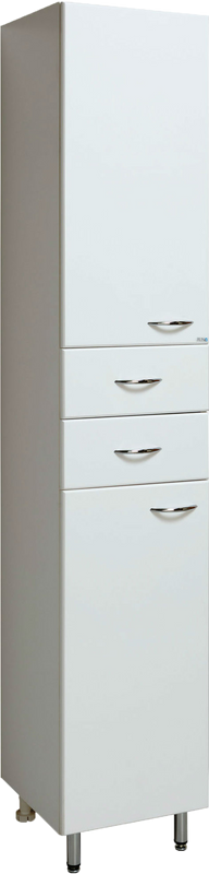 Шкаф пенал для ванной Runo Эконом мебель Универсальный 30 белый L