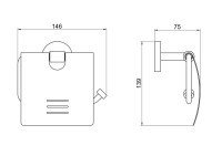 Держатель для туалетной бумаги AQUATEK Бетта AQ4609BGM оружейная сталь Держатель для туалетной бумаги AQUATEK Бетта AQ4609BGM оружейная сталь