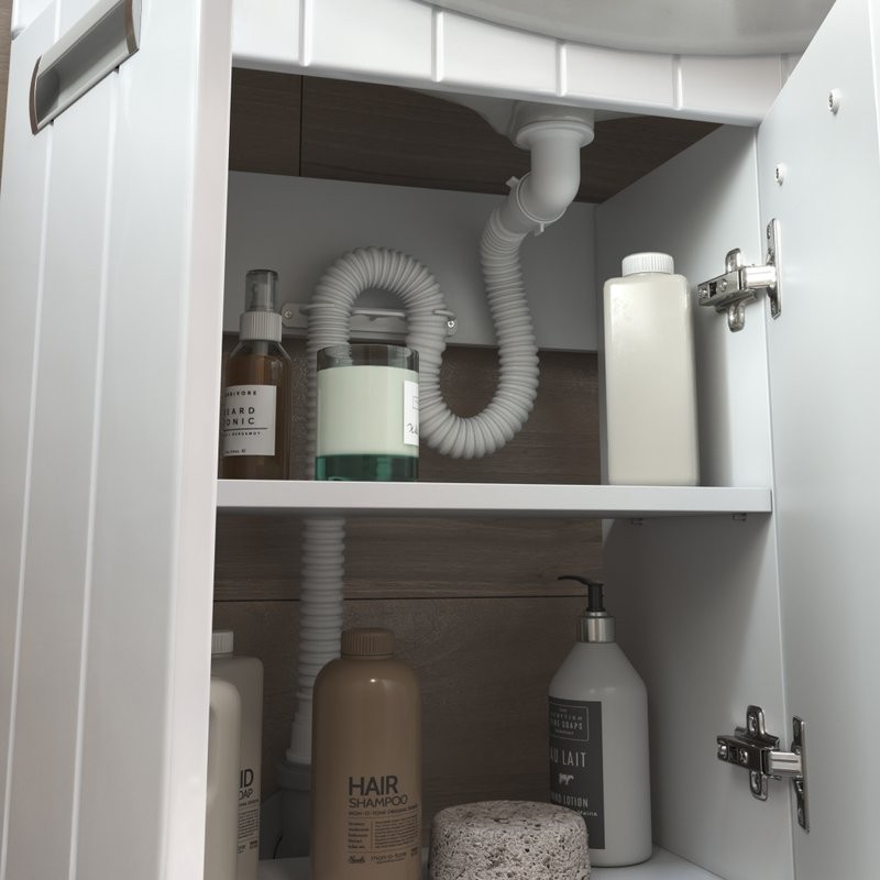 Тумба с раковиной Vigo Diana 105 напольная, белая, раковина Стиль 105