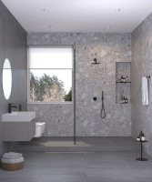 Душевой комплект Kludi Bozz 387363976 С ВНУТРЕННЕЙ ЧАСТЬЮ, черный матовый
