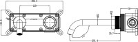 Смеситель для раковины Boheme Tech 158/2-B С ВНУТРЕННЕЙ ЧАСТЬЮ, черный