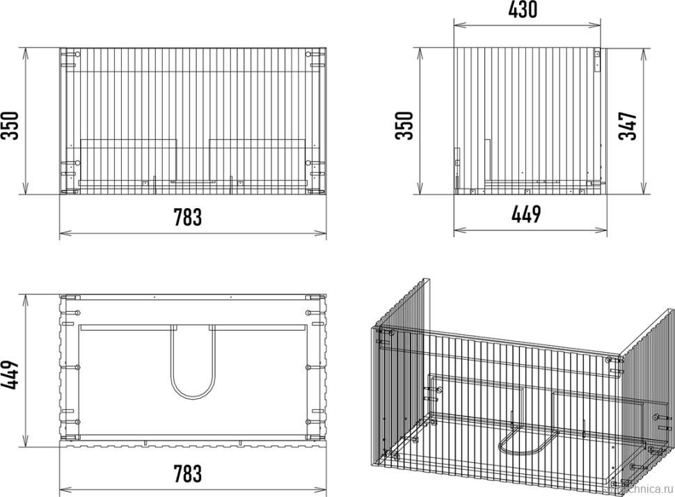 Тумба под раковину Brevita Alicante 80 подвесная, белая