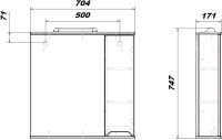 Зеркало SanStar Адель 70 белое