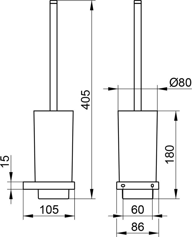 Ершик для унитаза Keuco Edition 11 11164 нержавеющая сталь finish