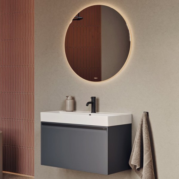 Мебель для ванной комнаты Aqwella Pure 80 серая